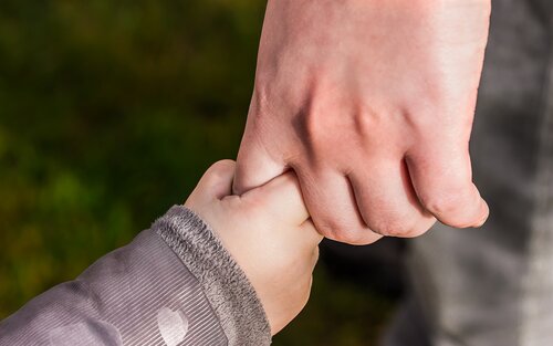 La petite main d'un enfant serre l'index de la grande main d'un adulte. | © pixabay