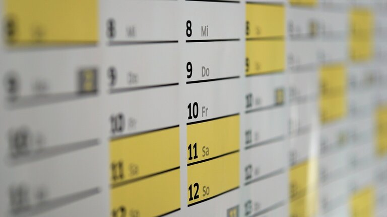 Nahaufnahme eines Kalenders. | © pixabay